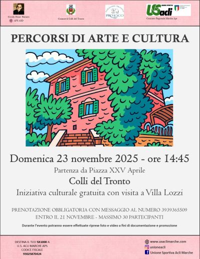 Percorsi di arte e cultura - Colli del Trento (AP) - Circolo Acli Oscar Romero e US Acli Marche