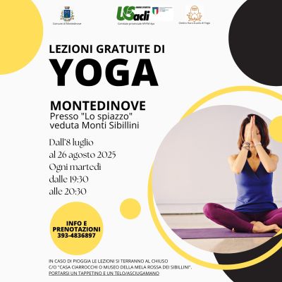 Lezioni Gratuite di Yoga - Montedinove (AP) - US Acli Marche