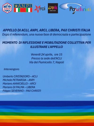MOMENTO DI RIFLESSIONE E MOBILITAZIONE COLLETTIVA - DOPO IL REFERENDUM - NAPOLI