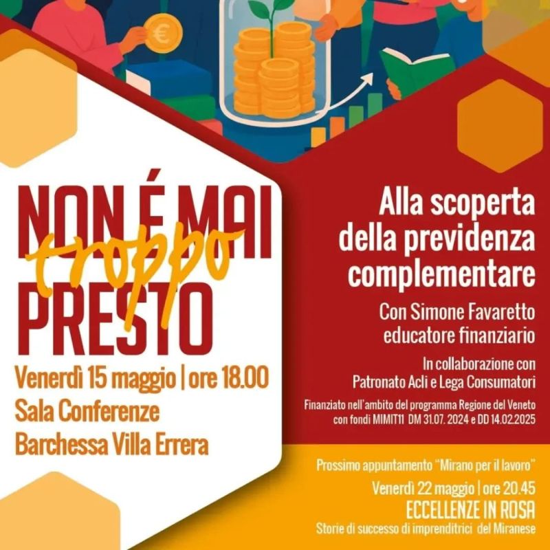 ALLA SCOPERTA DELLA PREVIDENZA COMPLEMENTARE - MIRANO (VE) - PATRONATO ACLI