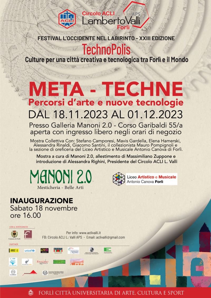 Meta-Techne: Percorsi d'arte e nuove techonlogie - Circolo Acli Lamberto Valli (FC)