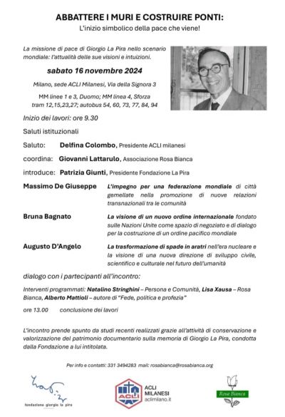 Abbattere i muri e costruire ponti - Acli Milano (MI)