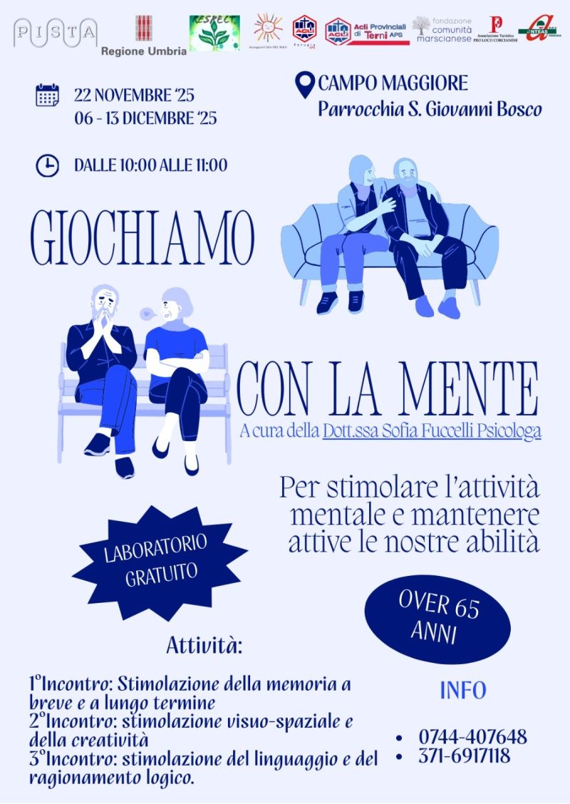 Giochiamo con la mente - Campo Maggiore - Acli Perugia (PG) e Acli Terni (TN)