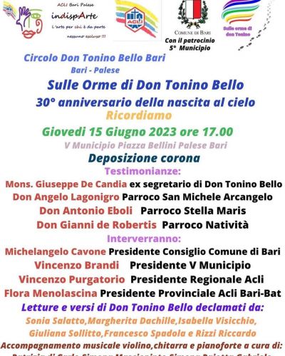 Sulle Orme di Don Tonino Bello - Circolo Acli Bari Palese (BA)
