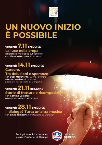 Un nuovo inizio è possibile: Carcere. Tra delusioni e speranze - Casnigo (BG) - Circolo Acli Casnigo (BG)