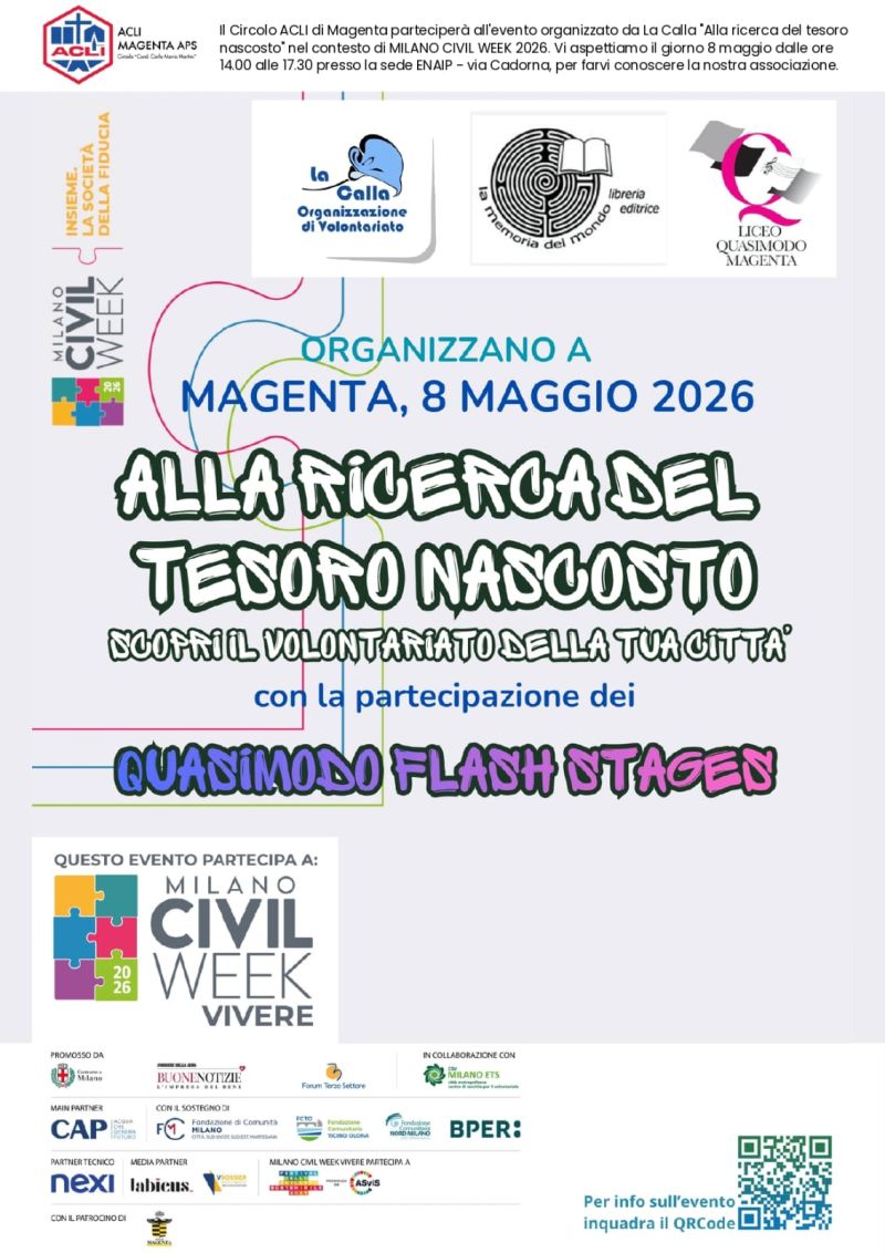 ALLA RICERCA DEL TESORO NASCOSTO - SCOPRI IL VOLONTARIATO DELLA TUA CITTA' - MAGENTA (MI)