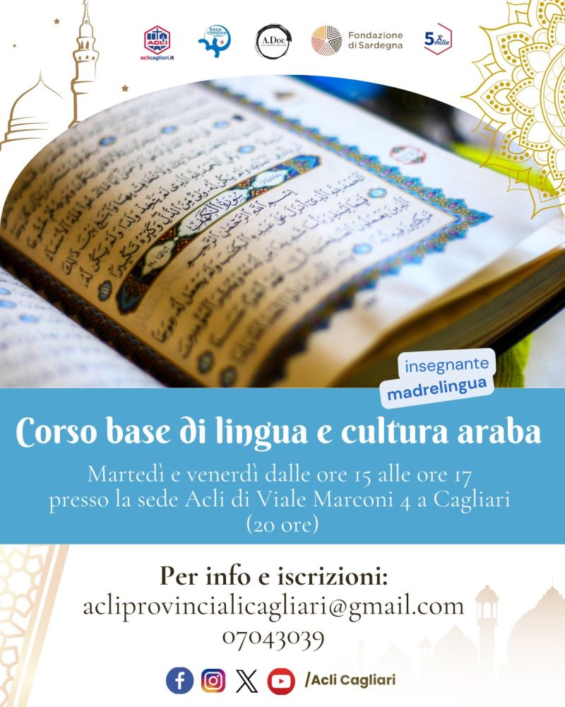 Corso base di lingua e cultura araba - Acli Cagliari (CA)