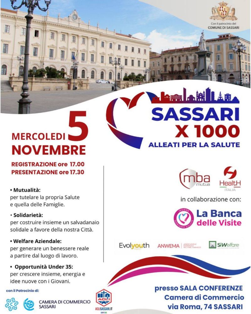 Sassari x Mille: Alleati per la salute - Sassari - Acli Sassari (SS)