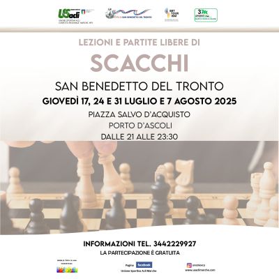 Lezioni e partite libere di scacchi - Porto d'Ascoli (AP) - US Acli Marche