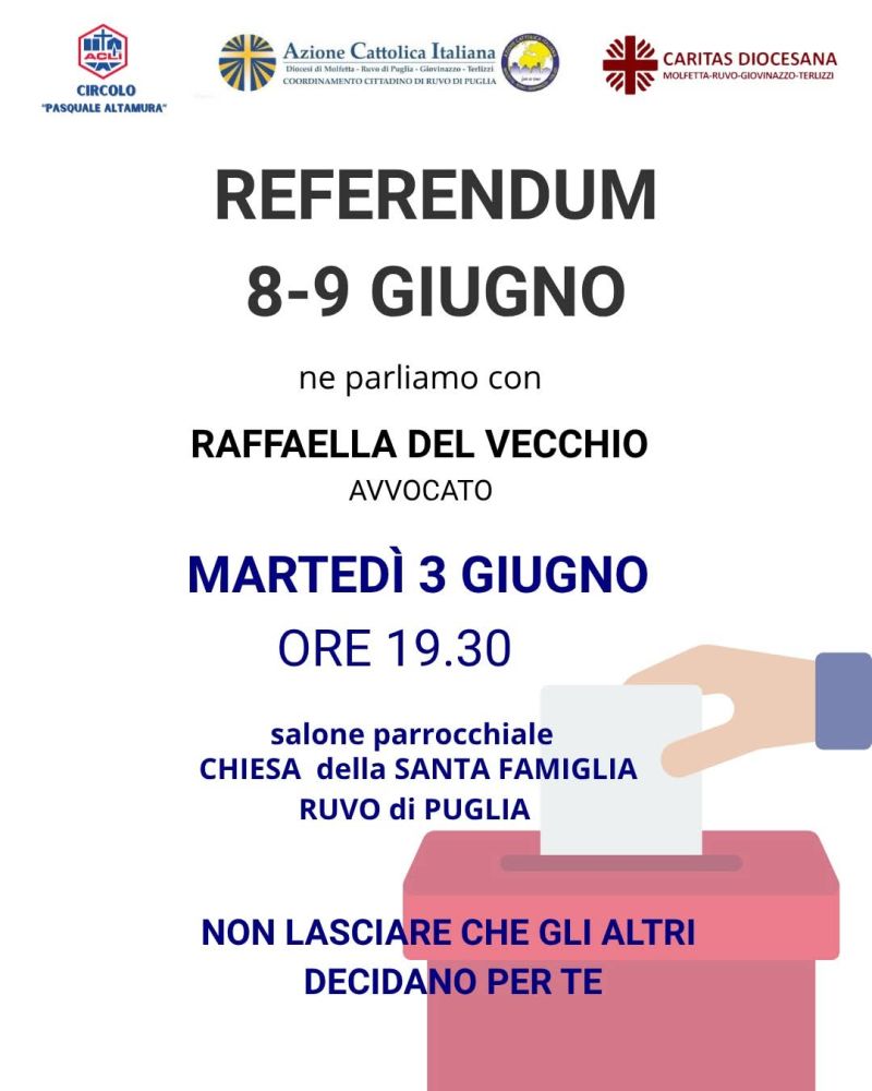 Referendum 8-9 giugno - Ruvo di Puglia (BA) - Circolo acli Ruvo di Puglia (BA)