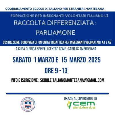 Raccolta differenziata: Parliamone - Circolo Acli Cassano d'Adda (MI)
