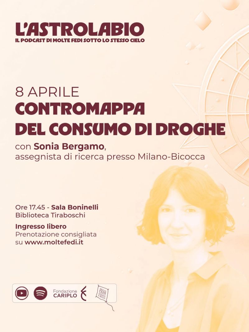 CONTROMAPPA DEL CONSUMO DI DROGHE, CON SONIA BERGAMO - BERGAMO - ACLI BERGAMO