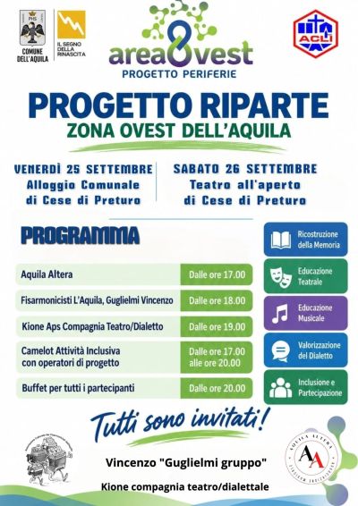 PROGETTO RIPARTE - ZONA OVEST DELL'AQUILA - CESE DI PRETURO (AQ) - ACLI L'AQUILA