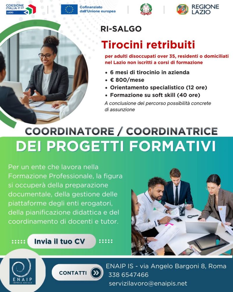 RI-SALGO TIROCINI RETRIBUITI - ROMA