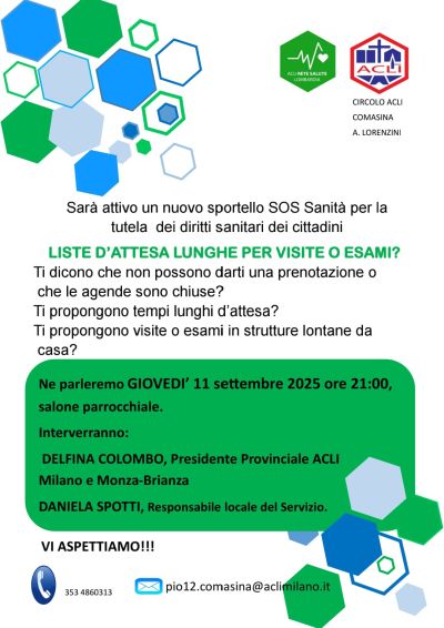 Sportelli SOS Sanità - Milano - Circolo Acli Comasina (MI)