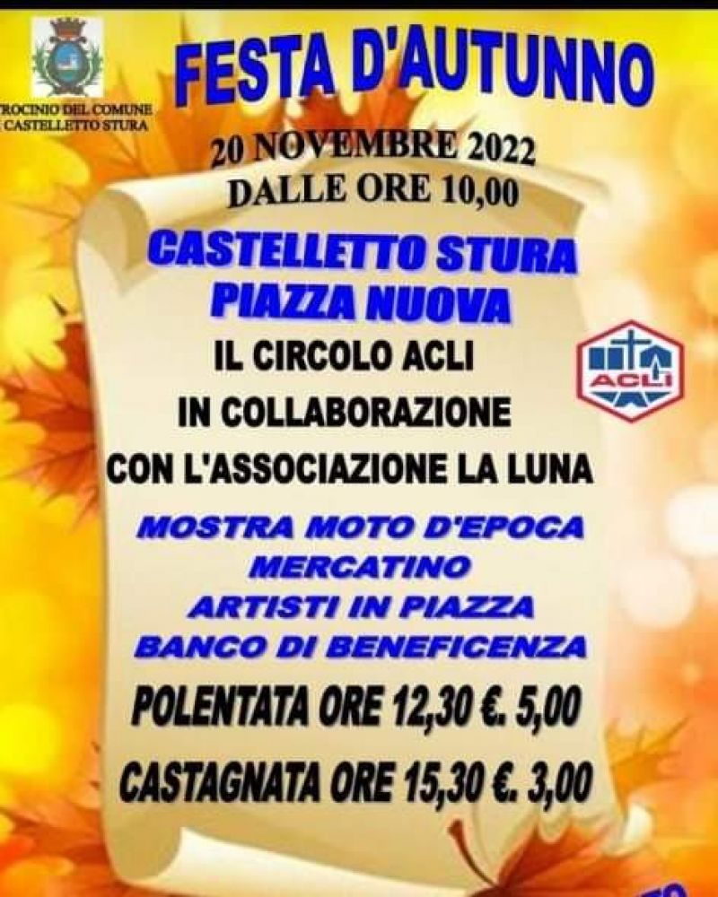Festa d'Autunno - Circolo Acli Castelletto Stura (CN)