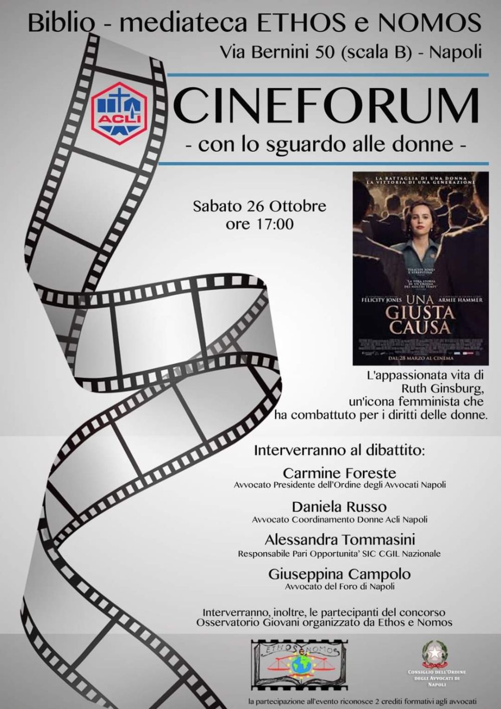 Cineforum con lo sguardo alle donne - Acli Napoli (NA)