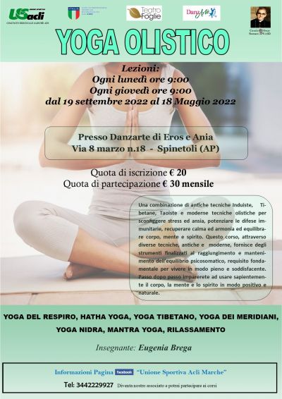 Yoga olistico - Circolo Acli Oscar Romero e Us. Acli Marche (AP)