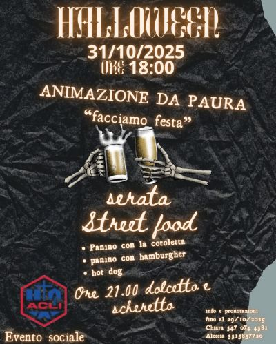 Halloween: Animazione da paura - Sant'Angelo di Celle (PG) - Circolo Acli Sant'Angelo di Celle (PG)