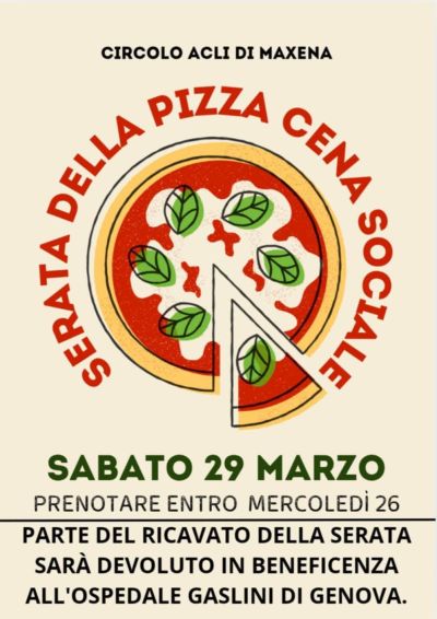 Serata della Pizza - Genova - Circolo Acli Maxena (GE)