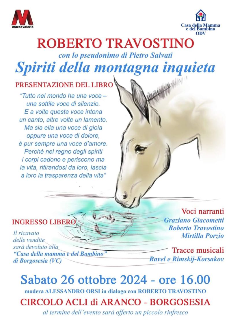 Presentazione del libro &quot;Spiriti della montagna inquieta&quot; - Circolo Acli Aranco (VC)