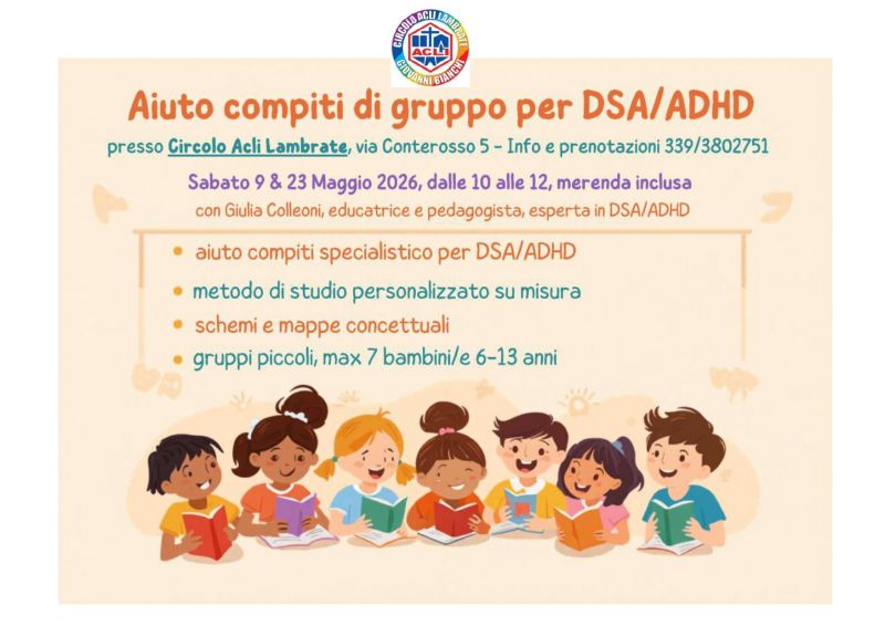 AIUTO COMPITI DI GRUPPO PER DSA/ADHD - LAMBRATE