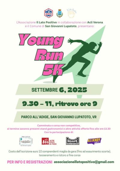 Young Run 5k - San Giovani Lupato (VR) - Ass. Il Lato Positivo aff. Acli Verona e Acli Verona (VR)