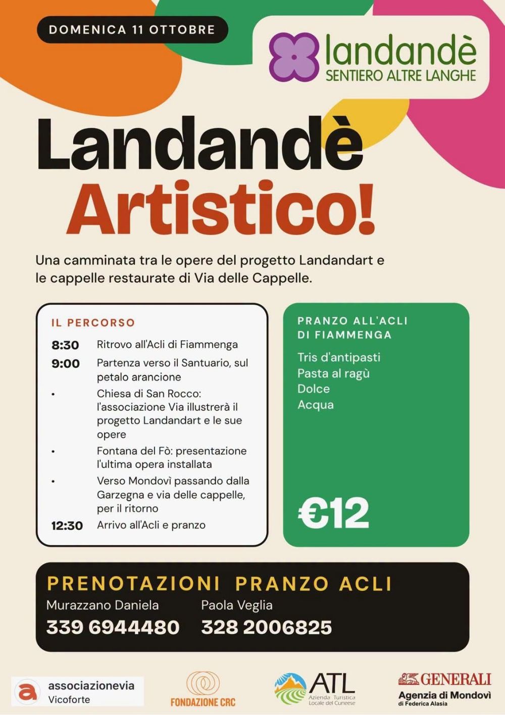 PRANZO AL CIRCOLO ACLI DI VICOFORTE (CN) PER L'ASSOCIAZIONE LANDANDE'