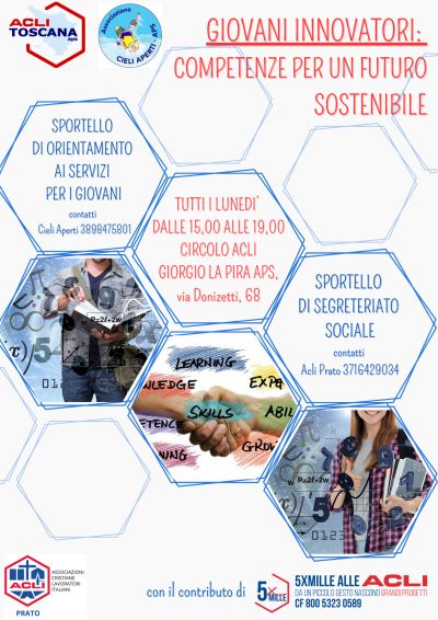 Giovanni Innovatori: Competenze per un futuro sostenibile - Prato - Circolo Acli Giorgio La Pira, Acli Prato e Acli Toscana