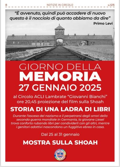 Proiezione film "Storia di una ladra di libri" - Circolo Acli Lambrate (MI)