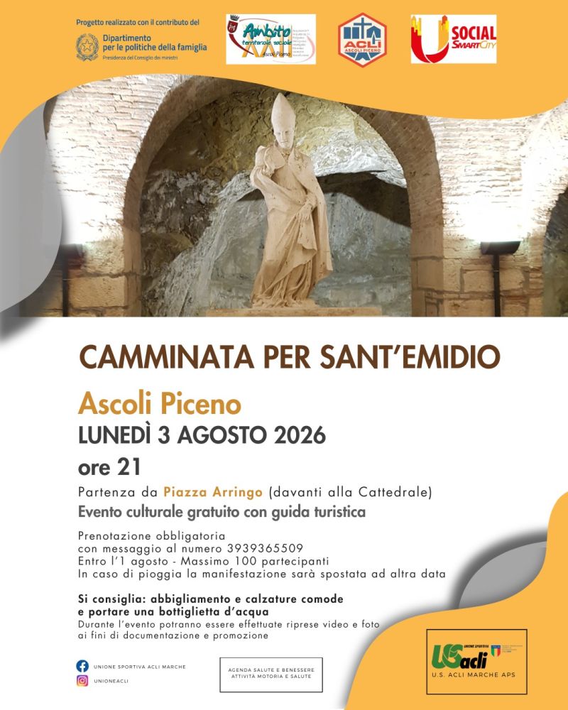 CAMMINATA PER SANT'EMIDIO - ASCOLI PICENO - US ACLI MARCHE - ACLI ASCOLI PICENO