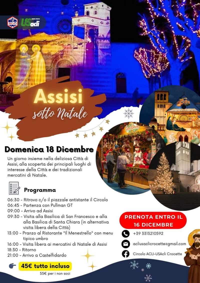 Assisi sotto Natale - Circolo Acli-US Acli Crocette (AN)