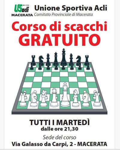 Corso di scacchi gratuito - Macerata - Acli Macerata (MC)