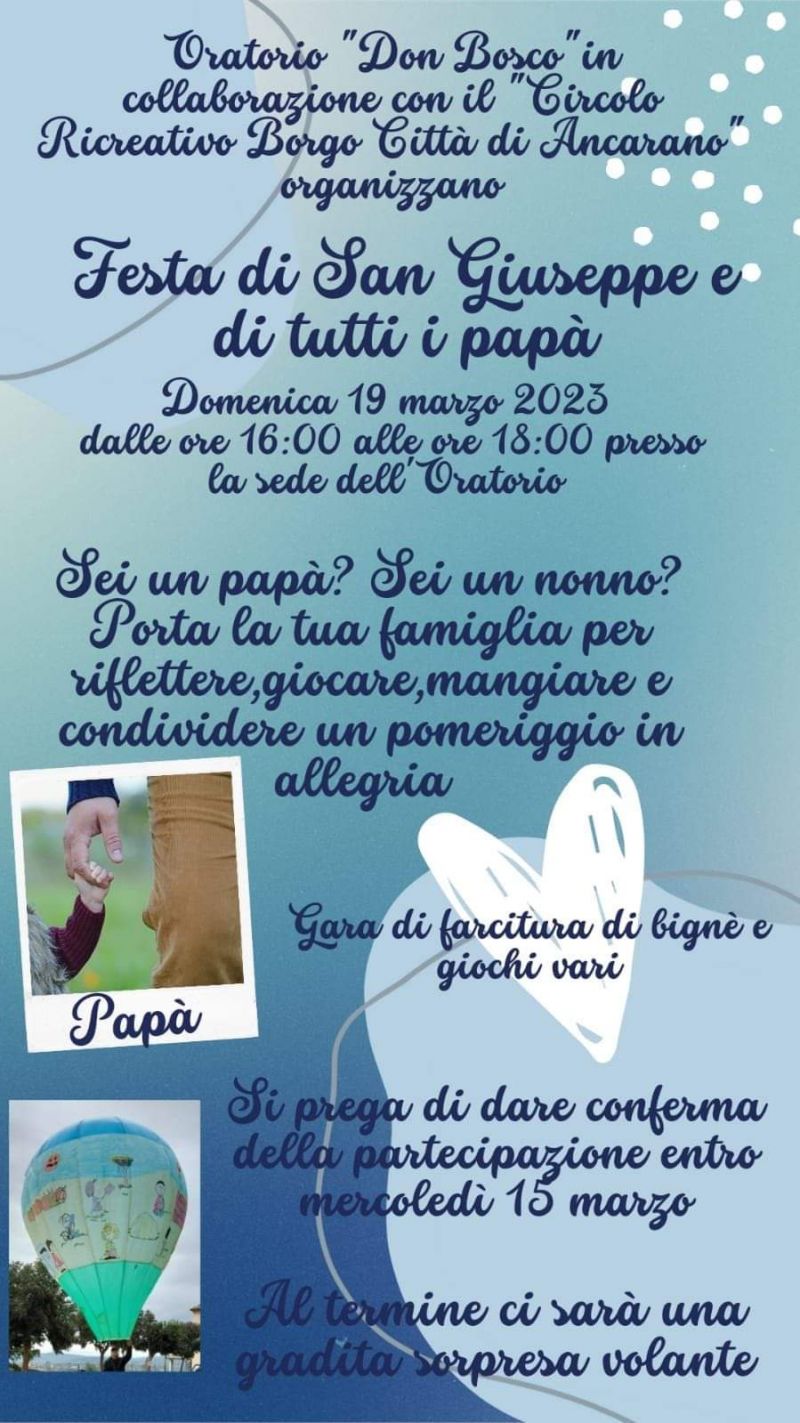 Festa di San Giuseppe e di tutti i papà - Circolo Acli Ancarano (TE)