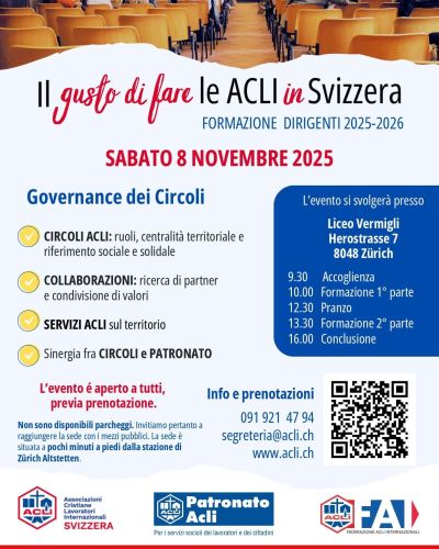 Il gusto di fare le Acli in Svizzera - Acli Svizzera