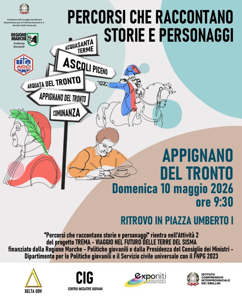 PERCORSI CHE RACCONTANO STORIE E PERSONAGGI - APPIGNANO DEL TRONTO (AP)