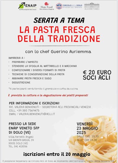 La pasta fresca della tradizione - Enaip Veneto e Circolo Acli Dolo (VE)