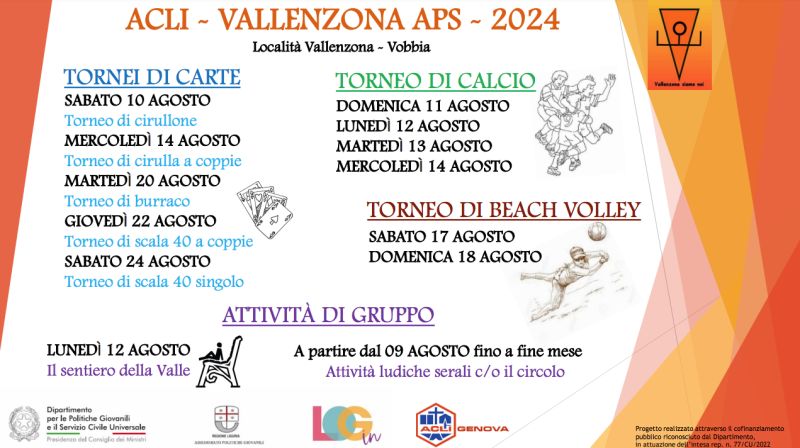 Tornei 2024 - Circolo Acli Vallenzona (GE)