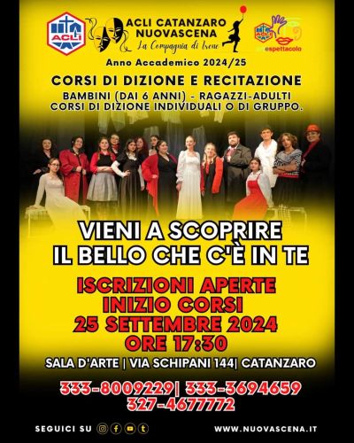 Corsi di dizione e recitazione - Circolo Acli Nuovascena (CZ)