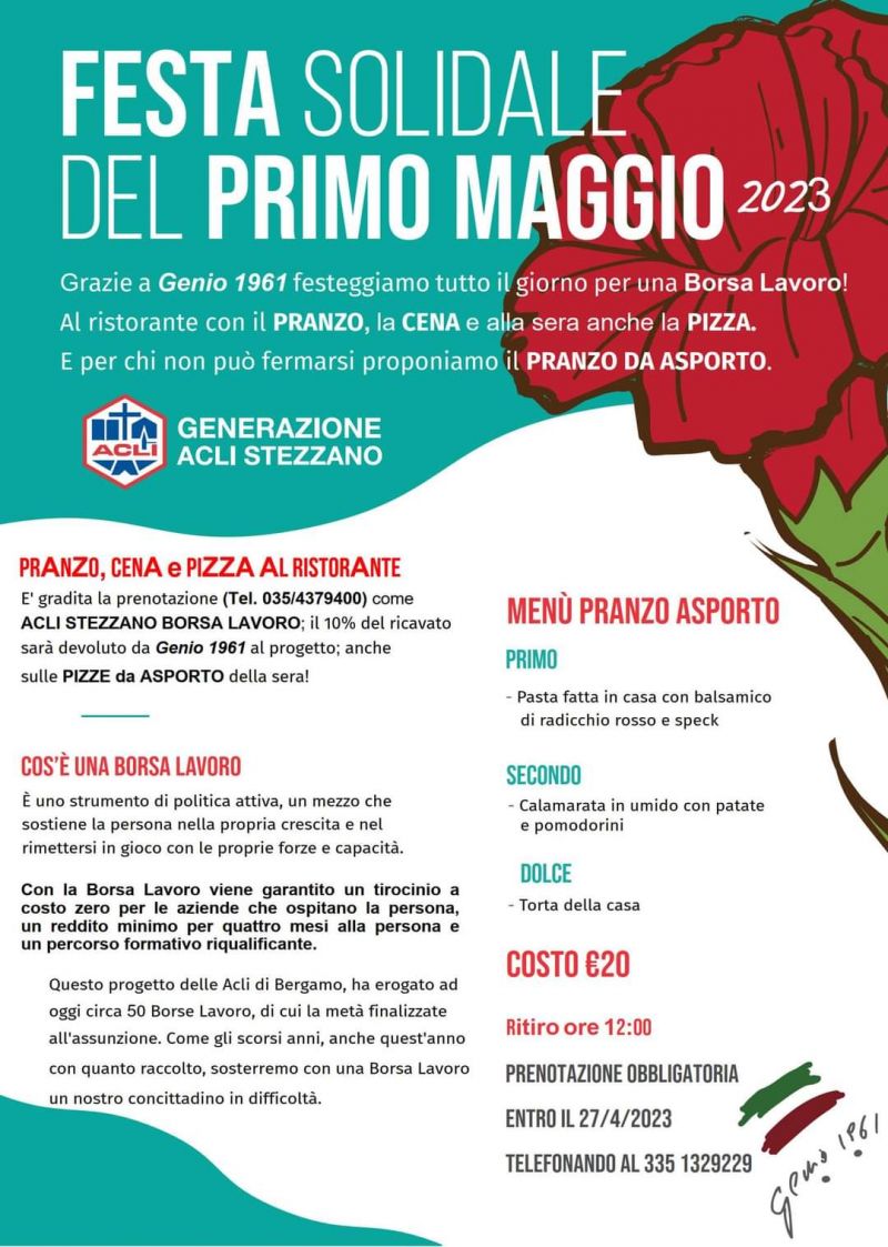 Festa solidale del Primo Maggio - Circolo Acli Stezzano (BG)