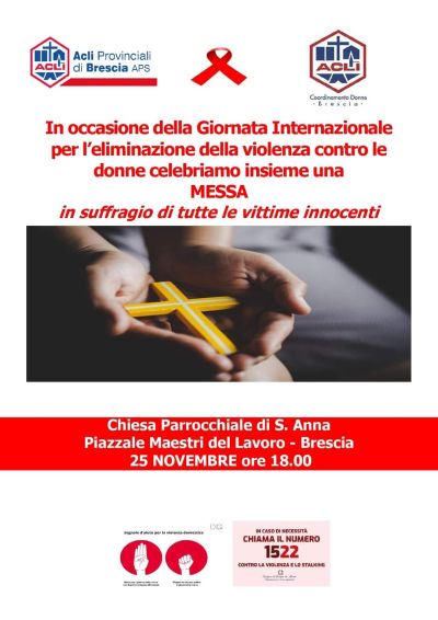 Messa in suffragio di tutte le vittime innocenti - Acli Brescia e Coordinamento Donne Acli Brescia (BS)