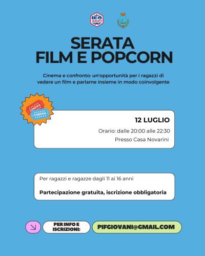 Serata film e popcorn - San Giovanni Lupatoto (VR) - Acli Verona (VR)