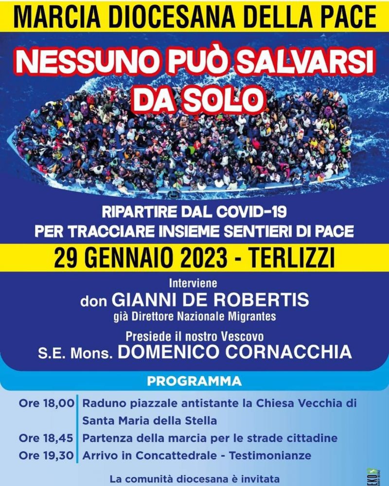 Marcia Diocesana della Pace: Nessuno può salvarsi da solo - Circolo Acli Ruvo di Puglia e Circolo Acli Terlizzi (BA)