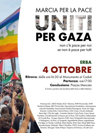Marcia per la pace. Uiti per Gaza - Erba (CO) - Acli Como (CO)