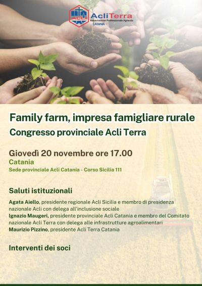Family farm, impresa famigliare rurale - Catania - Acli Terra Catania