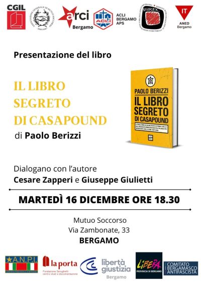 Presentazione del libro "Il libro segreto di Casapound" - Bergamo - Acli Bergamo (BG)