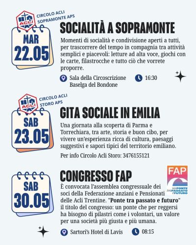 GITA SOCIALE IN EMILIA - STORO