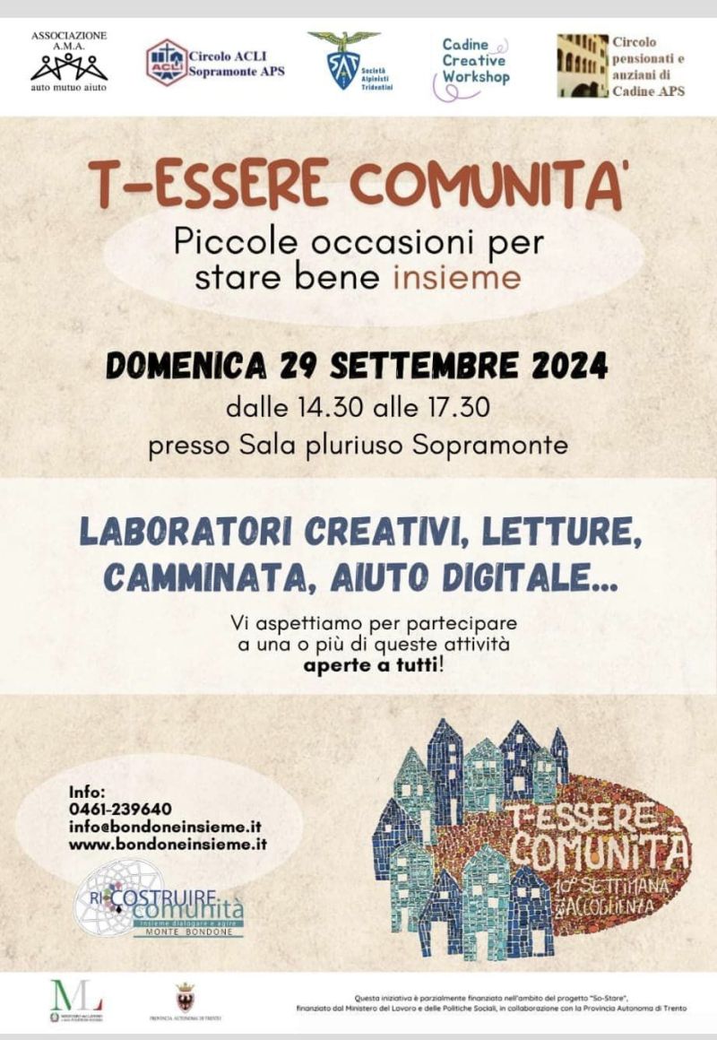 T-Essere Comunità - Circolo Acli Sopramonte (TN)