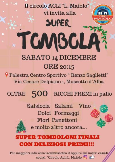 Super Tombola - Circolo Acli Luigi Maiolo (CN)
