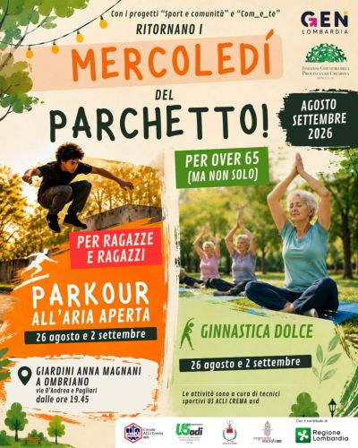 MERCOLEDI' DEL PARCHETTO - GIARDINI ANNA MAGNANI A OMBRIANO (CR) - ACLI CREMA - US ACLI CREMA